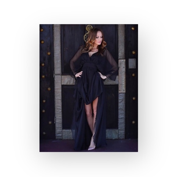 new Lotus Threads ❤︎︎ Lace Romper Overlay Gown Cocktail Maxi Dress ❤︎︎ Edgy Chic - Picture 3 of 16